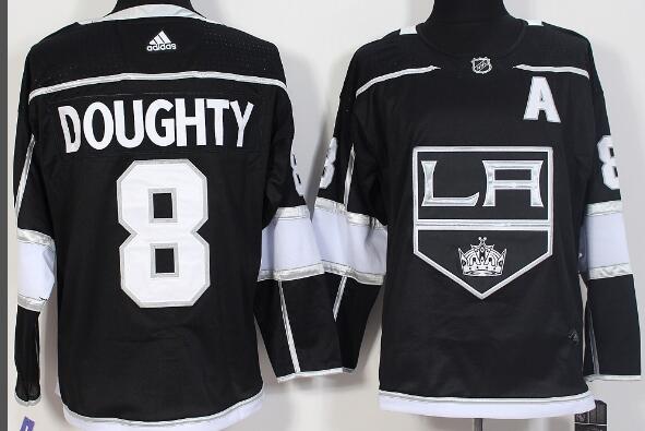 Adidas Kings #8 Drew Doughty Black Men Stitched NHL Jersey
