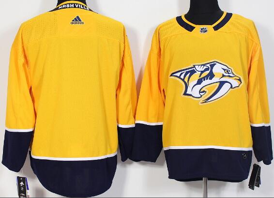 Adidas Men Nashville Predators Blank Yellow nhl ice hockey jerseys