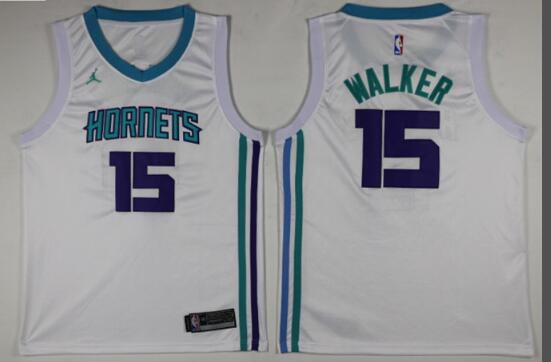 New Charlotte Hornets #15 Kemba Walker Basketball Jersey White