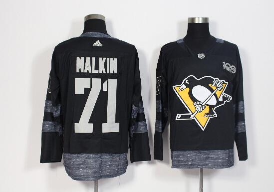Adidas Pittsburgh Penguins 100th Anniversary #71 Evgeni Malkin Stitched NHL Jersey