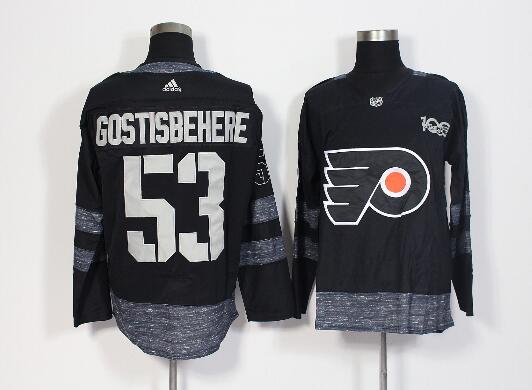 Adidas Philadelphia Flyers 100th Anniversary #53 Shayne Gostisbehere Men Stitched NHL Jersey