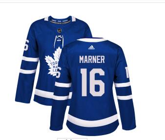 Adidas Maple Leafs #16 Mitchell Marner Blue Home Authentic Women's Stitched NHL Jersey