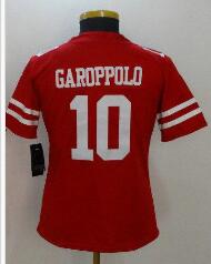 #10 Jimmy Garoppolo Womens  Football Jersey Red