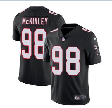 Custom Nike Atlanta Falcons #98 Takkarist McKinley Black Alternate Men's Stitched NFL Vapor Untouchable Limited Jersey