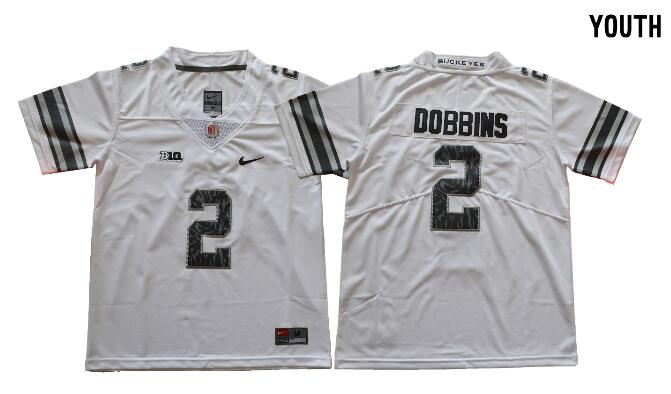 Youth/Kids New Ohio State Buckeyes #2 J.K. Dobbins Jersey white