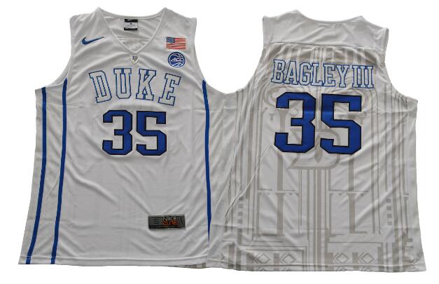 New Stitched NCAA Mens Duke  Devils #35 Marvin Bagley Basketball Jersey white