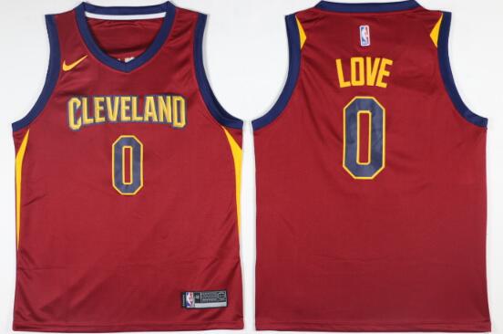 Cleveland Cavaliers 0# Kevin-Love Red Jersey