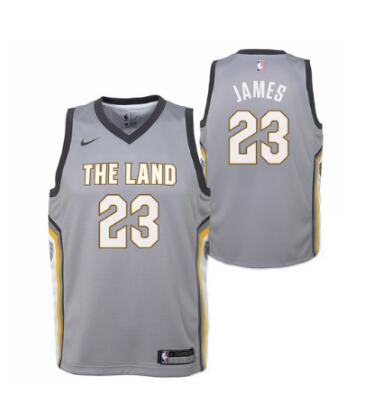 New Nike the land #23 LeBron James  Fadeaway 2017-2018 Nike Swingman Stitched NBA Jersey