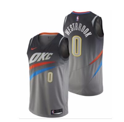 Oklahoma City Thunder 0 Russell Westbrook Fashion Replica Jersey