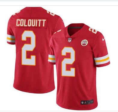 Nike Kansas City Chiefs #2 Dustin Colquitt Red Team Color Men's Stitched NFL Vapor Untouchable Limited Jersey