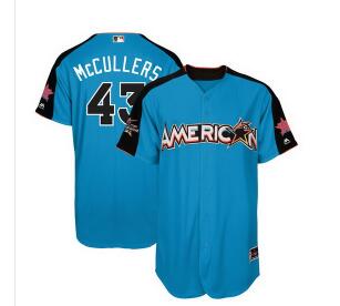 Men's American League Houston Astros #43 Lance McCullers Jr. Majestic Blue 2017 MLB All-Star Game Home Run Derby Player Jersey