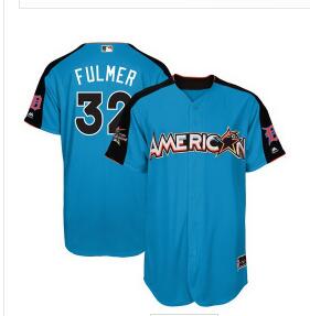 Men's American League Detroit Tigers #32 Michael Fulmer Majestic Blue 2017 MLB All-Star Game Home Run Derby Player Jersey