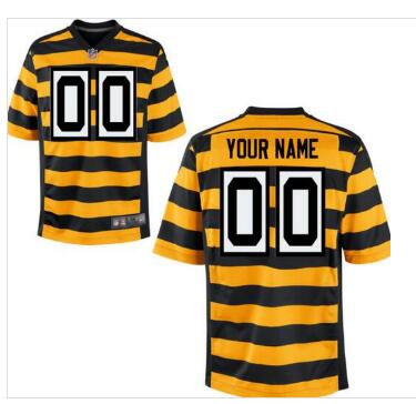 Men women kids youth Pittsburgh Steelers nike yellow Customized game Jersey