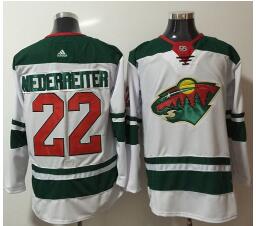 Adidas Wild #22 Nino Niederreiter White Road Authentic Stitched NHL Jersey