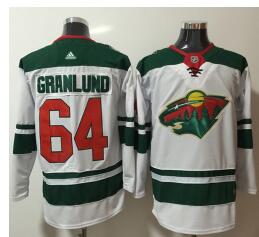 Adidas Wild #64 Mikael Granlund White Road Authentic Stitched NHL Jersey