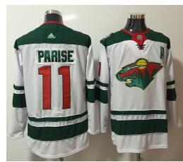 Adidas Wild #11 Zach Parise White Road Authentic Stitched NHL Jersey