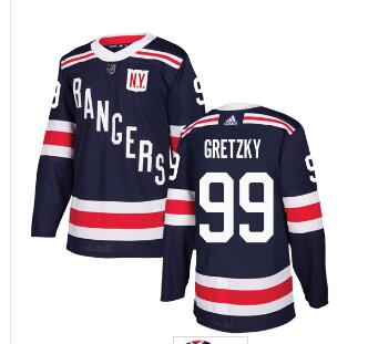 Adidas Rangers #99 Wayne Gretzky Navy Blue Authentic 2018 Winter Classic Stitched NHL Jersey