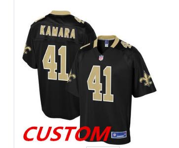 Custom New Orleans Saints NFL Pro Line Team Color Black Player Jersey