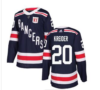 Adidas Rangers #20 Chris Kreider Navy Blue Authentic 2018 Winter Classic Stitched NHL Jersey