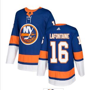 Adidas Islanders #16 Pat LaFontaine Royal Blue Home Authentic Stitched NHL Jersey