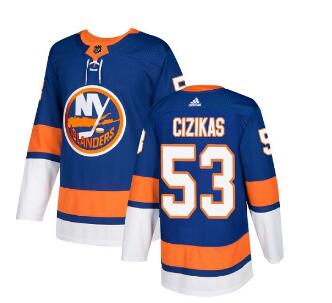Adidas Islanders #53 Casey Cizikas Royal Blue Home Authentic Stitched NHL Jersey
