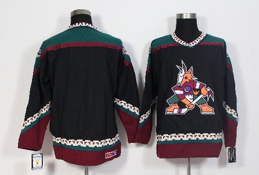 Men's Phoenix Coyotes Blank Black 1998 CCM Vintage Throwback Hockey Jersey