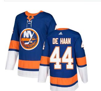 Adidas Islanders #44 Calvin De Haan Royal Blue Home Authentic Stitched NHL Jersey