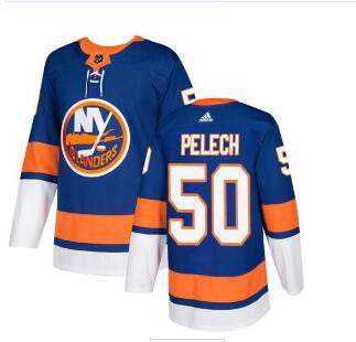 Adidas Islanders #50 Adam Pelech Royal Blue Home Authentic Stitched NHL Jersey