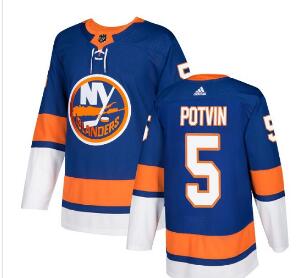 Adidas Islanders #5 Denis Potvin Royal Blue Home Authentic Stitched NHL Jersey