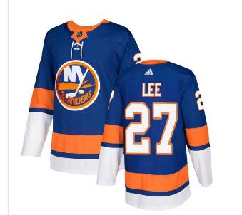 Adidas Islanders #27 Anders Lee Royal Blue Home Authentic Stitched NHL Jersey
