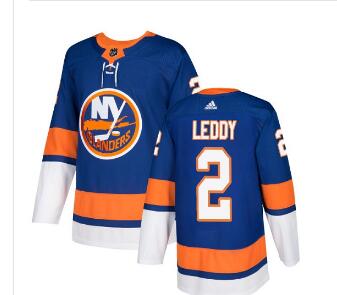 Adidas Islanders #2 Nick Leddy Royal Blue Home Authentic Stitched NHL Jersey