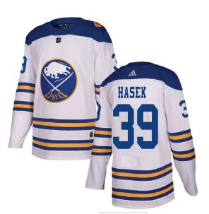 Adidas Sabres #39 Dominik Hasek White Authentic 2018 Winter Classic Stitched NHL Jersey