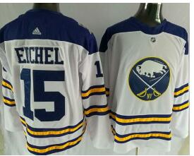 Adidas Sabres #15 Jack Eichel White Road Authentic Stitched NHL Jersey
