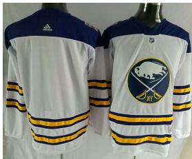 Adidas Sabres Blank White Road Stitched NHL Jersey
