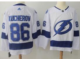 Adidas Lightning #86 Nikita Kucherov White Road Authentic Stitched NHL Jersey