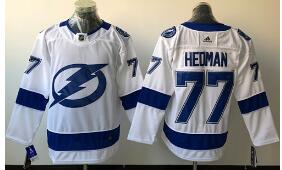 Adidas Lightning #77 Victor Hedman White Road Authentic Stitched NHL Jersey