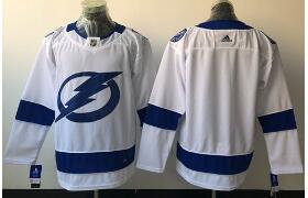 Adidas Lightning Blank White Road Authentic Stitched NHL Jersey