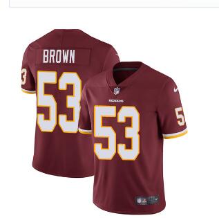 Nike Redskins #53 Zach Brown Burgundy Red Team Color Men's Stitched NFL Vapor Untouchable Limited Jersey