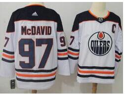 Adidas Oilers #97 Connor McDavid White Road Authentic Stitched NHL Jersey