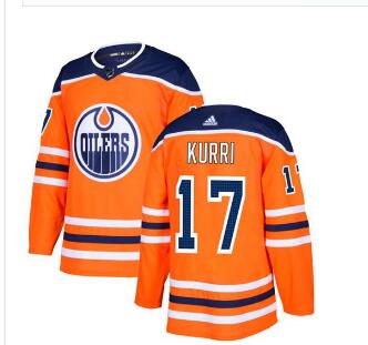 Adidas Edmonton Oilers #17 Jari Kurri Orange Home Authentic Stitched NHL Jersey