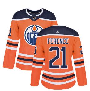 Women's Adidas Edmonton Oilers #21 Andrew Ference Orange Home  Stitched NHL Jersey