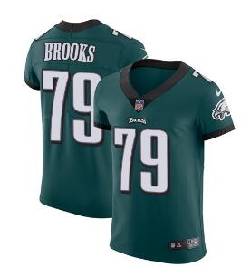 Nike Eagles #79 Brandon Brooks Midnight Green Team Color Men's Stitched NFL Vapor Untouchable Elite Jersey