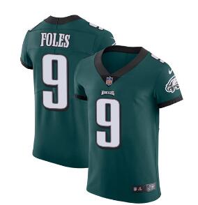 Nike Eagles #9 Nick Foles Midnight Green Team Color Men's Stitched NFL Vapor Untouchable Elite Jersey