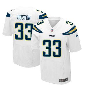 Nike Chargers #33 Tre Boston White Men's Stitched NFL New Elite Jersey