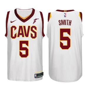 Nike NBA Cleveland Cavaliers #5 J.R. Smith Jersey 2017-18 New Season White Jersey