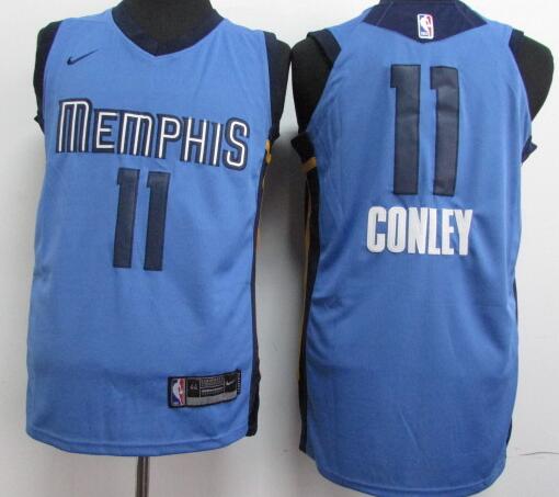 New Nike Memphis Grizzlies 11 CMike Conley blue Basketball Jersey