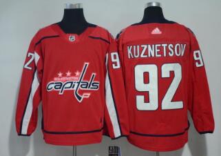 Adidas Capitals #92 Evgeny Kuznetsov Red Home Authentic Stitched NHL Jersey