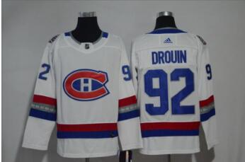Adidas Canadiens #92 Jonathan Drouin White Road Stitched NHL Jersey