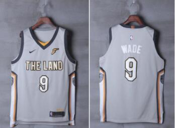 New Nike the land #9 Wade black Fadeaway 2017-2018 Nike Swingman Stitched NBA Jersey