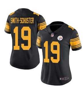 Women's Nike Steelers #19 JuJu Smith-Schuster black Stitched NFL Vapor Untouchable Limited Jersey